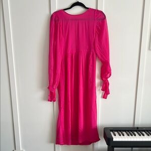 Vibrant Fuchsia Long Sleeve Dress